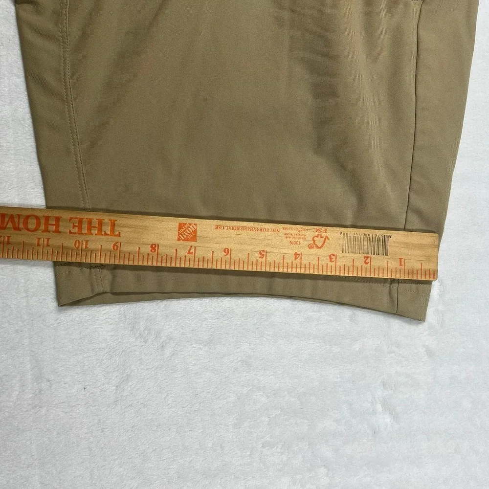 Lululemon Commission Shorts Mens 34 Tan Performance Golf Chino Tech *Flaw